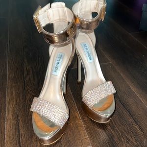 Steve Madden Rose Gold Jeweled Heels